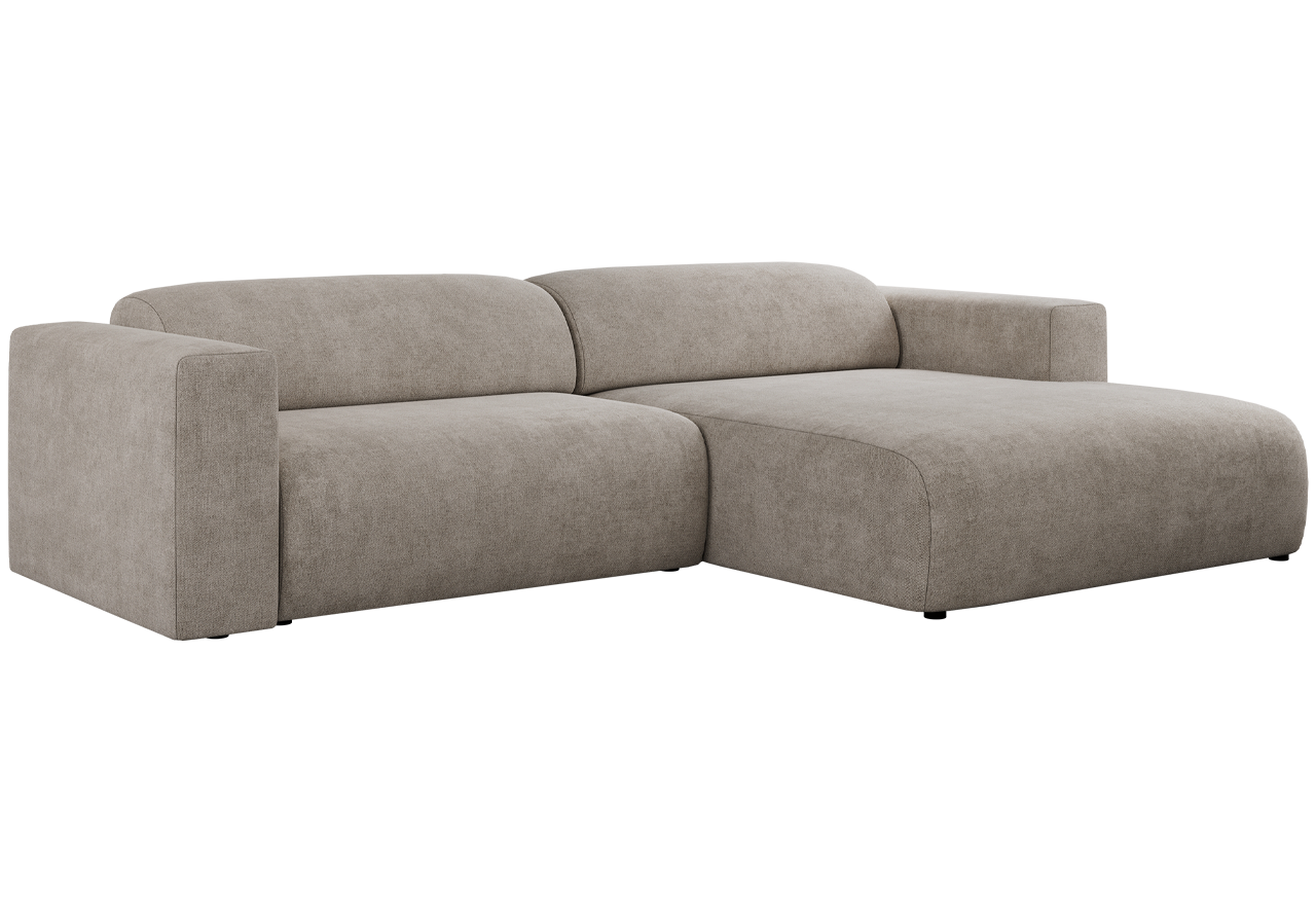 Narożnik PASADENA L - strona prawa - beżowy, struktura