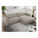 Narożnik PASADENA L - strona prawa - beżowy, struktura