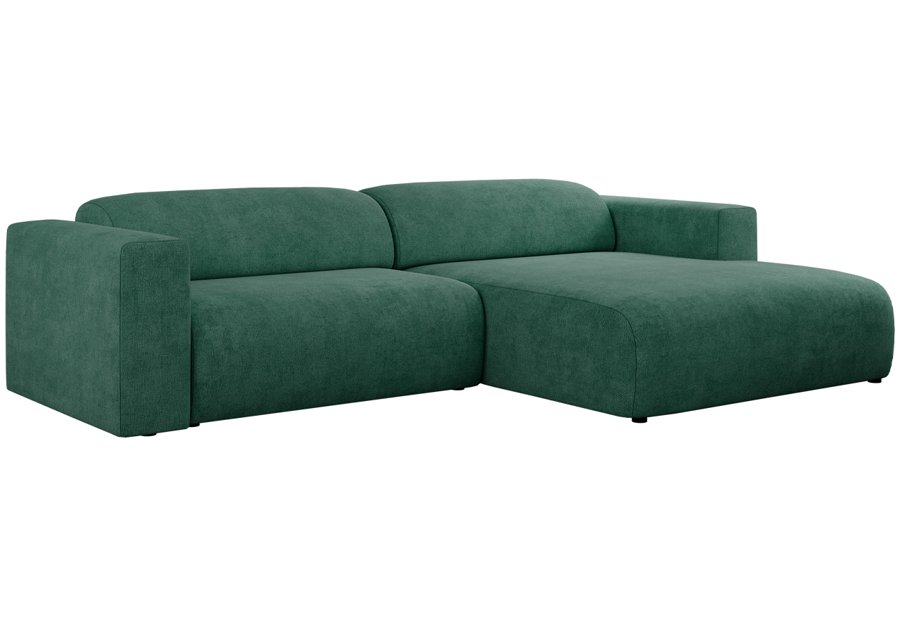 Narożnik PASADENA L - strona prawa - zielony, struktura