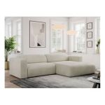 Narożnik PASADENA L - strona prawa - beżowy, welwet