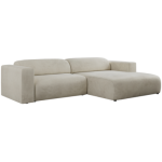 Narożnik PASADENA L - strona prawa - beżowy, welwet