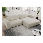Narożnik PASADENA L - strona prawa - beżowy, welwet