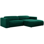 Narożnik PASADENA L - strona prawa - ciemnozielony, welwet