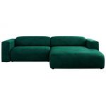 Narożnik PASADENA L - strona prawa - ciemnozielony, welwet