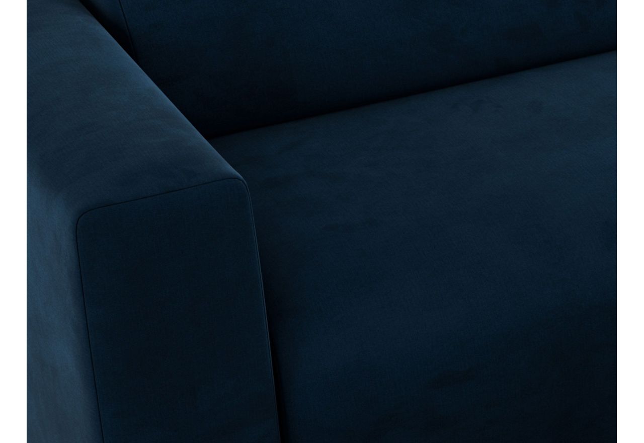 Narożnik PASADENA L - strona prawa - ciemnoniebieski, welwet