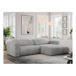 Narożnik PASADENA L - strona prawa - jasnoszary, welwet