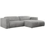 Narożnik PASADENA L - strona prawa - jasnoszary, welwet