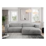 Narożnik PASADENA L - strona prawa - jasnoszary, welwet