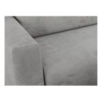 Narożnik PASADENA L - strona prawa - jasnoszary, welwet