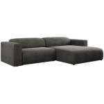 Narożnik PASADENA L - strona prawa - ciemnoszary, welwet