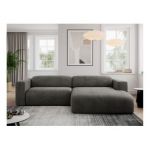 Narożnik PASADENA L - strona prawa - ciemnoszary, welwet