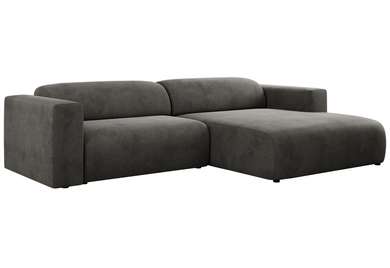 Narożnik PASADENA L - strona prawa - ciemnoszary, welwet