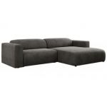 Narożnik PASADENA L - strona prawa - ciemnoszary, welwet