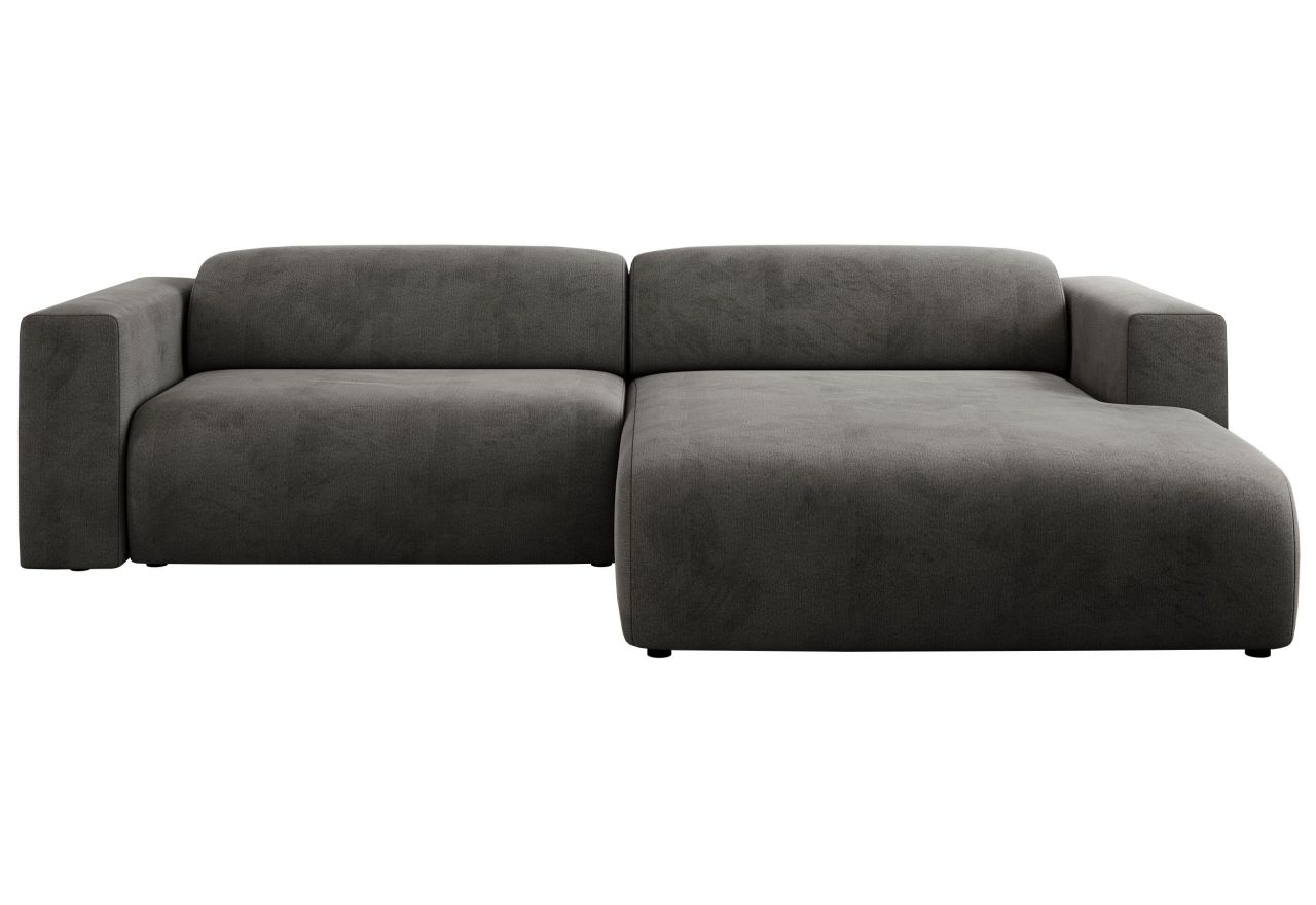 Narożnik PASADENA L - strona prawa - ciemnoszary, welwet