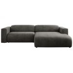 Narożnik PASADENA L - strona prawa - ciemnoszary, welwet