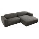Narożnik PASADENA L - strona prawa - ciemnoszary, welwet