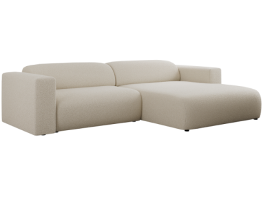 Narożnik PASADENA L - strona prawa - beżowy, boucle