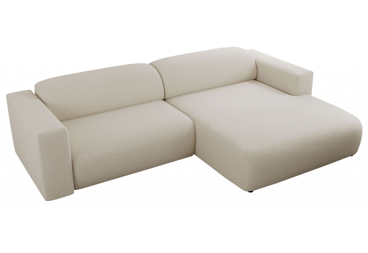 Narożnik PASADENA L - strona prawa - beżowy, boucle