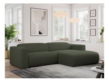 Narożnik PASADENA L - strona prawa - ciemnozielony, boucle