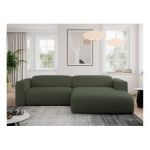 Narożnik PASADENA L - strona prawa - ciemnozielony, boucle