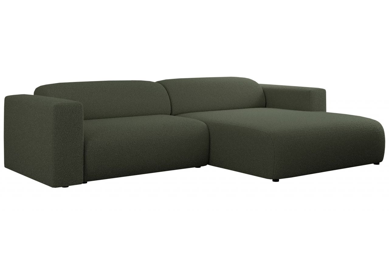 Narożnik PASADENA L - strona prawa - ciemnozielony, boucle