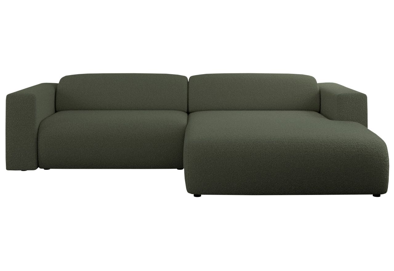 Narożnik PASADENA L - strona prawa - ciemnozielony, boucle