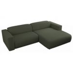 Narożnik PASADENA L - strona prawa - ciemnozielony, boucle