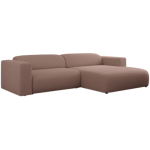 Narożnik PASADENA L - strona prawa - różowy, boucle