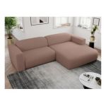 Narożnik PASADENA L - strona prawa - różowy, boucle