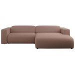 Narożnik PASADENA L - strona prawa - różowy, boucle