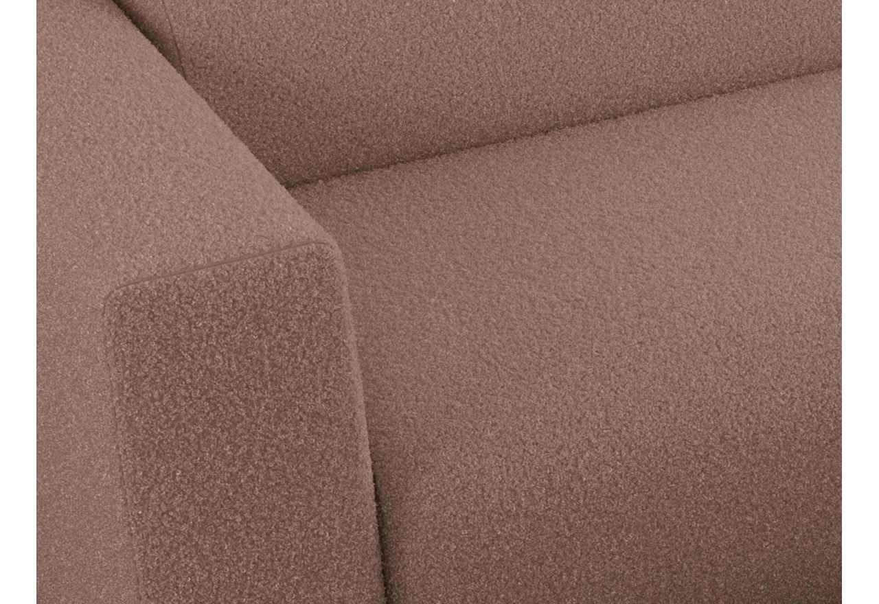 Narożnik PASADENA L - strona prawa - różowy, boucle