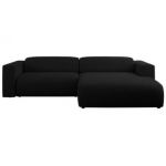 Narożnik PASADENA L - strona prawa - czarny, boucle