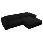 Narożnik PASADENA L - strona prawa - czarny, boucle