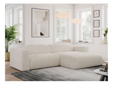 Narożnik PASADENA L - strona prawa - beżowy, sztruks