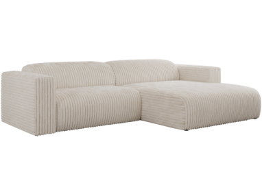 Narożnik PASADENA L - strona prawa - beżowy, sztruks