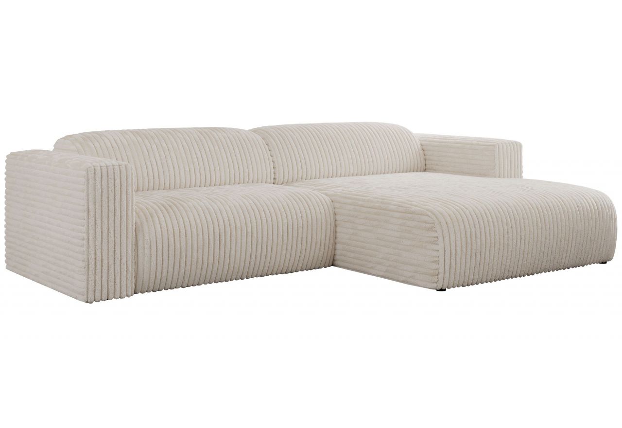 Narożnik PASADENA L - strona prawa - beżowy, sztruks