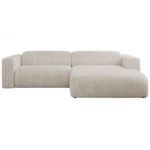 Narożnik PASADENA L - strona prawa - beżowy, sztruks