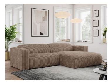 Narożnik PASADENA L - strona prawa - brązowy, sztruks