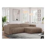 Narożnik PASADENA L - strona prawa - brązowy, sztruks