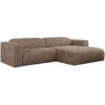 Narożnik PASADENA L - strona prawa - brązowy, sztruks