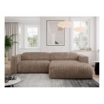 Narożnik PASADENA L - strona prawa - brązowy, sztruks