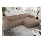 Narożnik PASADENA L - strona prawa - brązowy, sztruks