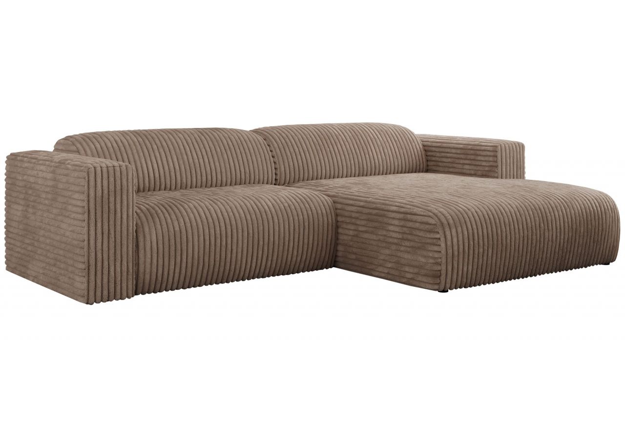 Narożnik PASADENA L - strona prawa - brązowy, sztruks