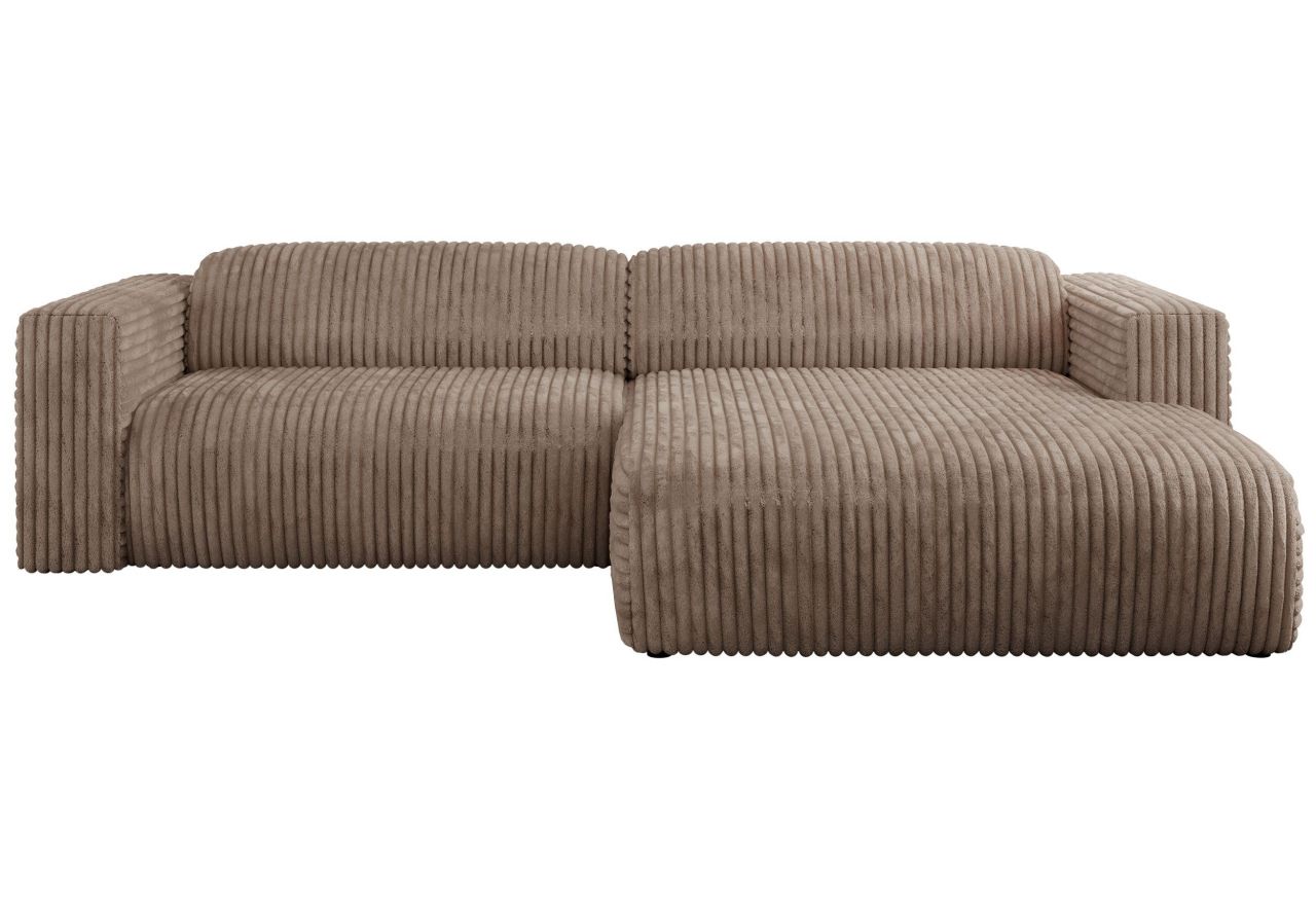 Narożnik PASADENA L - strona prawa - brązowy, sztruks