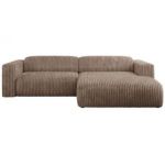 Narożnik PASADENA L - strona prawa - brązowy, sztruks