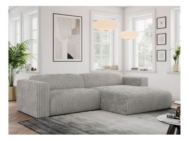 Narożnik PASADENA L - strona prawa - jasnoszary, sztruks