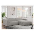 Narożnik PASADENA L - strona prawa - jasnoszary, sztruks