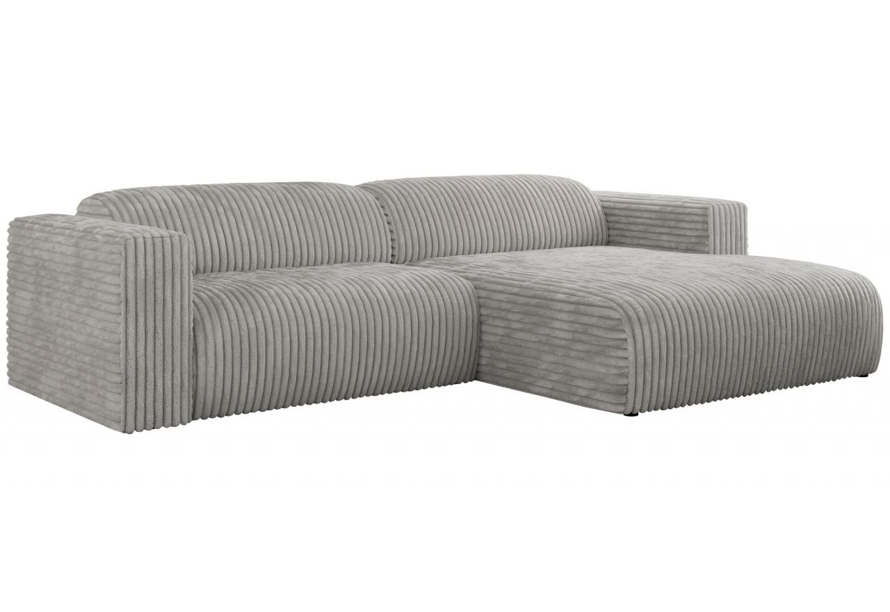 Narożnik PASADENA L - strona prawa - jasnoszary, sztruks