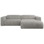 Narożnik PASADENA L - strona prawa - jasnoszary, sztruks