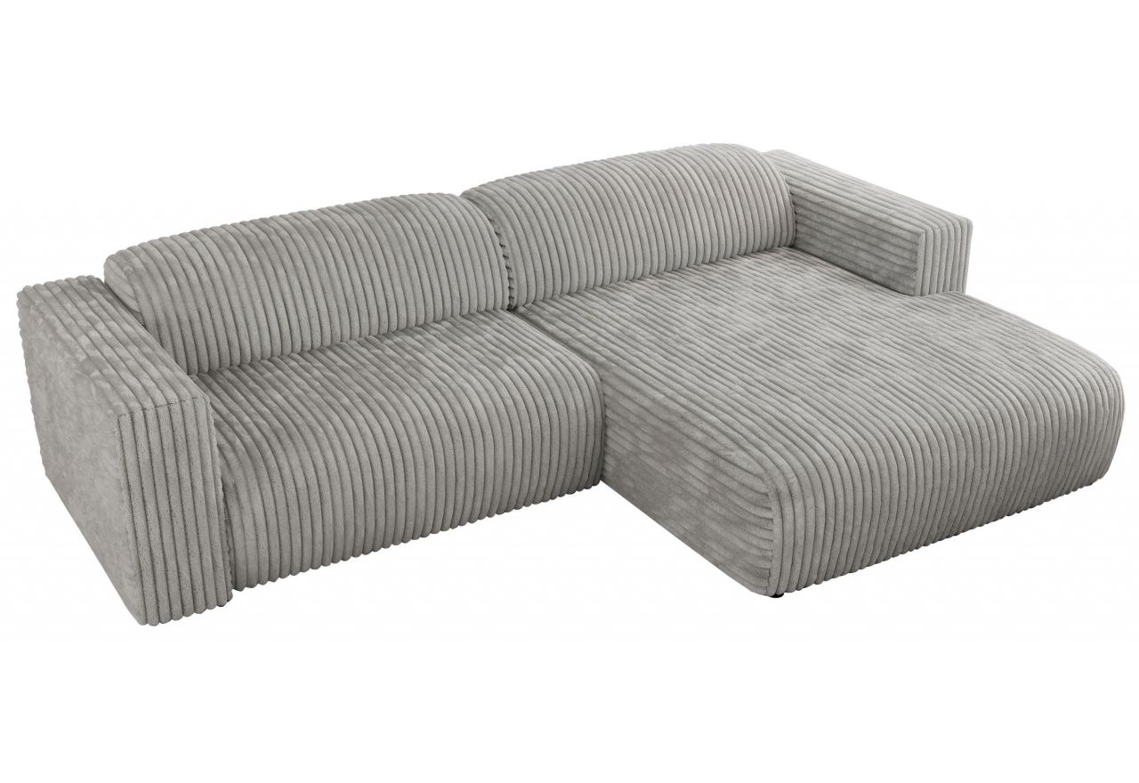 Narożnik PASADENA L - strona prawa - jasnoszary, sztruks